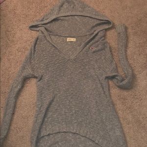 Long oversized grey sweater